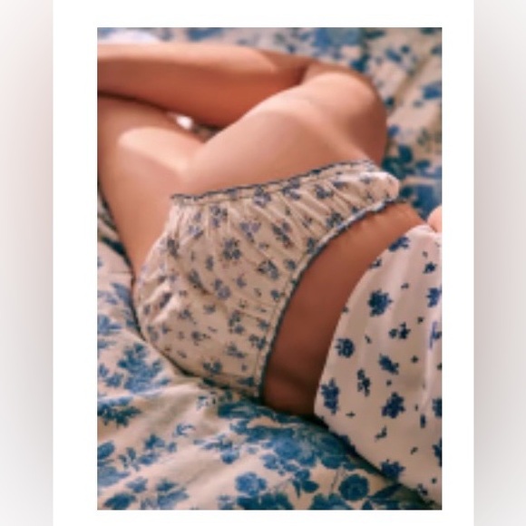 Sezane Pants - Sezane Blooming Pants in Blue Mini Rose